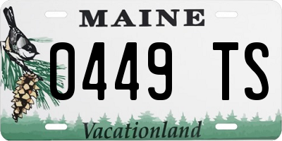 ME license plate 0449TS