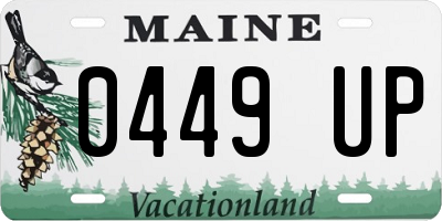 ME license plate 0449UP