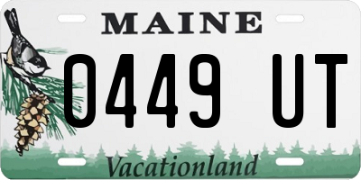 ME license plate 0449UT