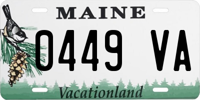 ME license plate 0449VA