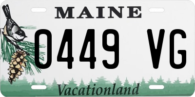 ME license plate 0449VG