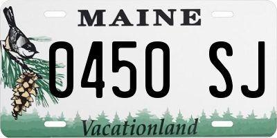 ME license plate 0450SJ