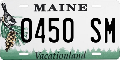 ME license plate 0450SM