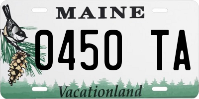 ME license plate 0450TA