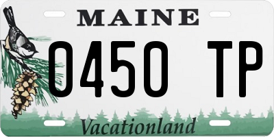 ME license plate 0450TP
