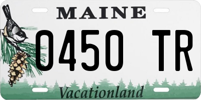 ME license plate 0450TR