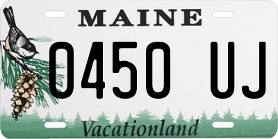 ME license plate 0450UJ