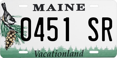 ME license plate 0451SR