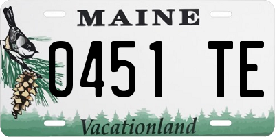 ME license plate 0451TE