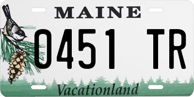 ME license plate 0451TR