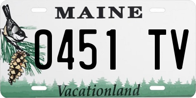 ME license plate 0451TV