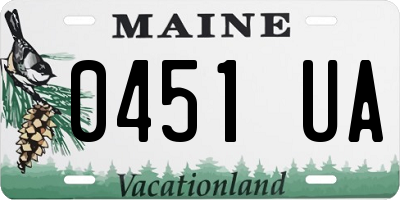 ME license plate 0451UA