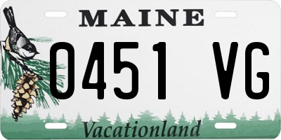 ME license plate 0451VG