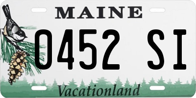 ME license plate 0452SI