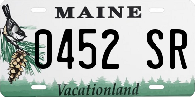 ME license plate 0452SR