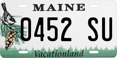 ME license plate 0452SU