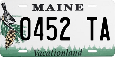 ME license plate 0452TA