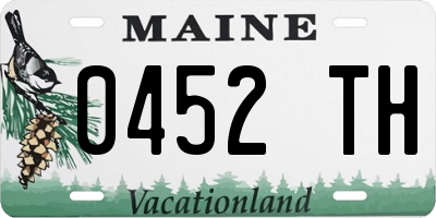ME license plate 0452TH