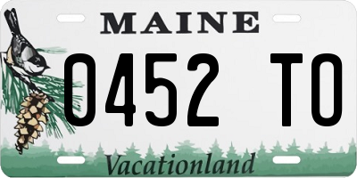 ME license plate 0452TO