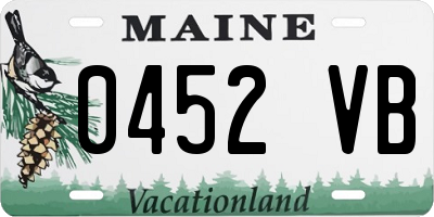 ME license plate 0452VB