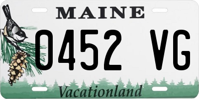 ME license plate 0452VG