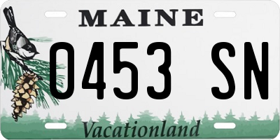 ME license plate 0453SN