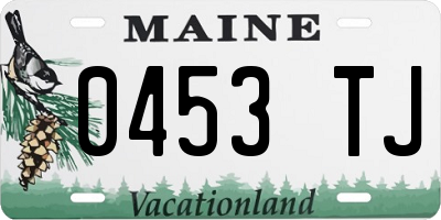 ME license plate 0453TJ