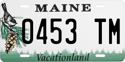 ME license plate 0453TM