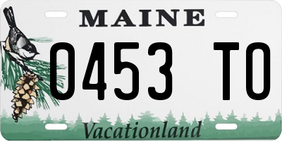 ME license plate 0453TO