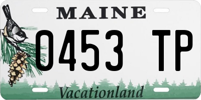 ME license plate 0453TP