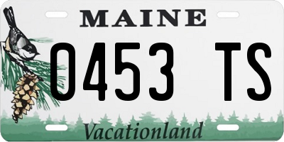 ME license plate 0453TS