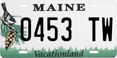 ME license plate 0453TW