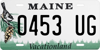 ME license plate 0453UG