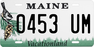 ME license plate 0453UM