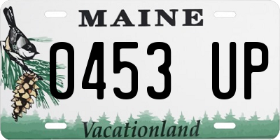 ME license plate 0453UP