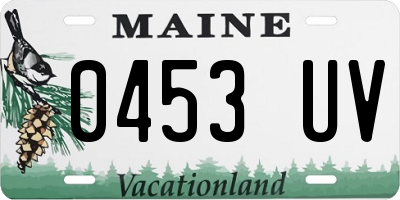 ME license plate 0453UV