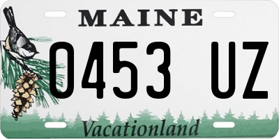 ME license plate 0453UZ