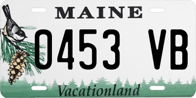 ME license plate 0453VB