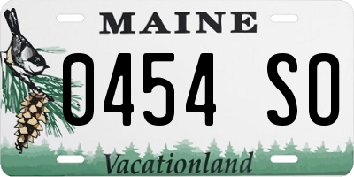 ME license plate 0454SO