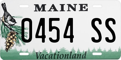 ME license plate 0454SS