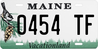 ME license plate 0454TF