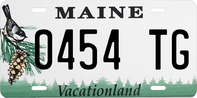 ME license plate 0454TG