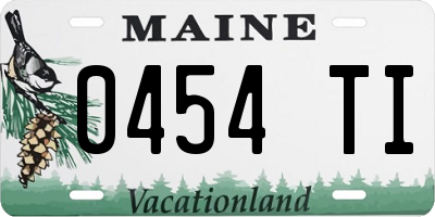 ME license plate 0454TI