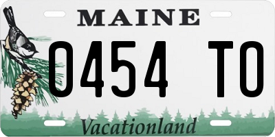 ME license plate 0454TO