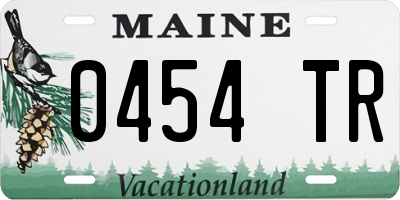 ME license plate 0454TR