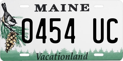 ME license plate 0454UC
