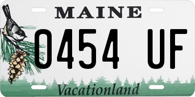 ME license plate 0454UF