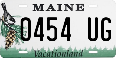 ME license plate 0454UG
