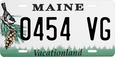 ME license plate 0454VG