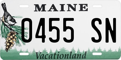 ME license plate 0455SN